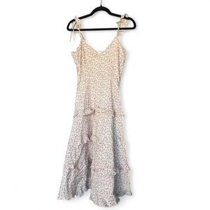 Dress Forum Urban Outfitters Floral Ruffle V-Neck Mini Dress Small